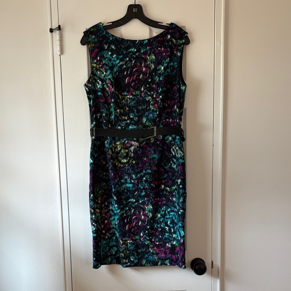 Evan Picone Vibrant Patterned Midi Dress